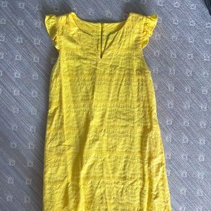 Yellow Sundress with Ruffle Sleeves